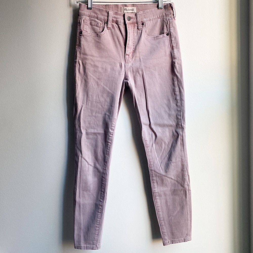 Madewell 9" High Riser Skinny Skinny Crop Jeans in Pink NWOT